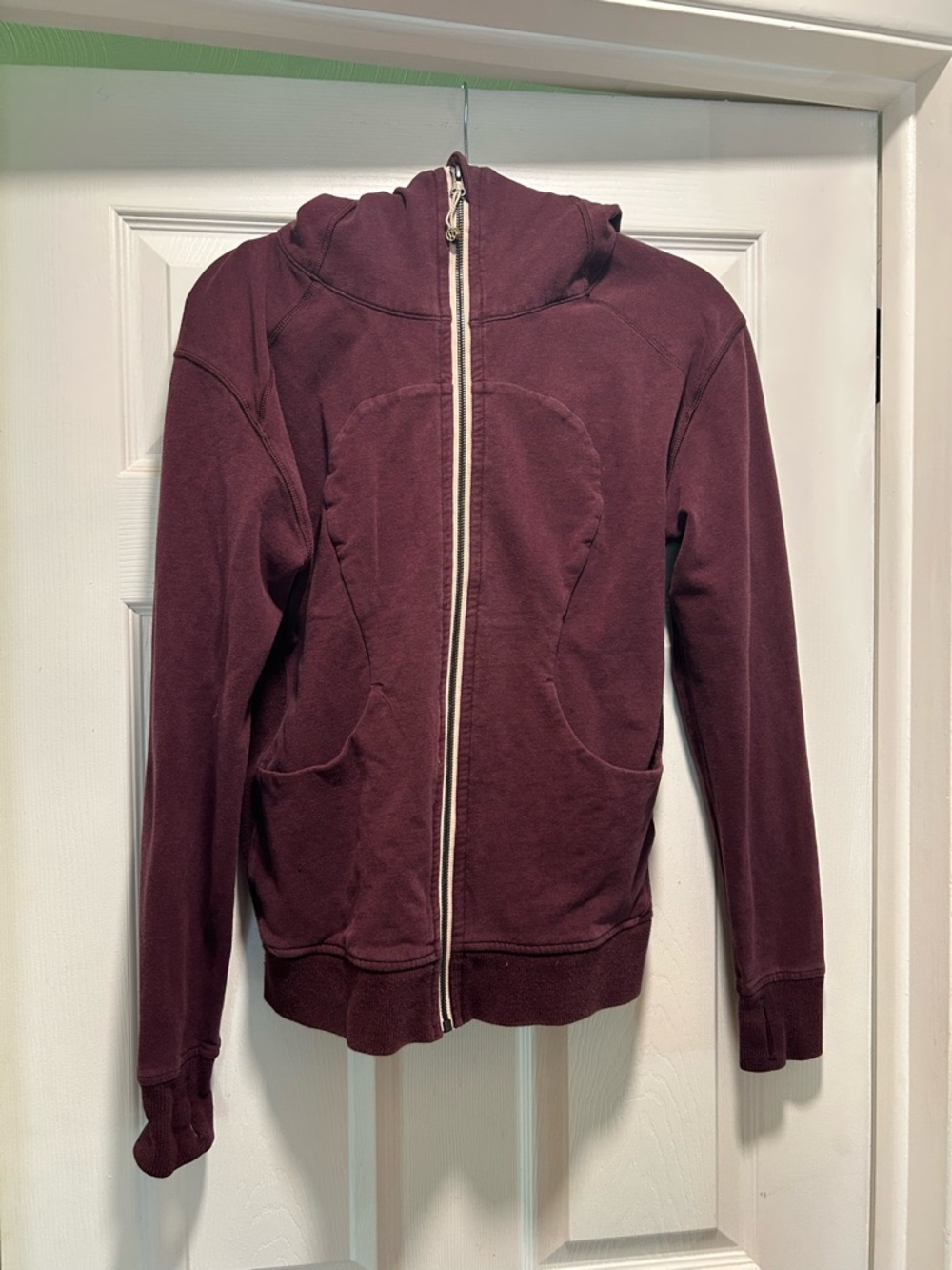 lululemon athletica Burgundy Full-Zip Hooded Jacket